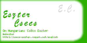 eszter csecs business card
